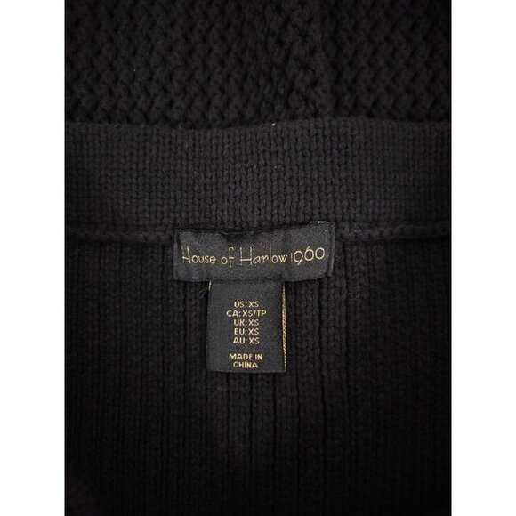 House Of Harlow 1960 Black Ribbed & Crochet Pencil Skirt XS. NWOT - Picture 3 of 6